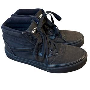 Vans Sk-8 Hi Ankle Sneaker Shoe Lace Up Skater Casual Black Youth Kids Size 2.5